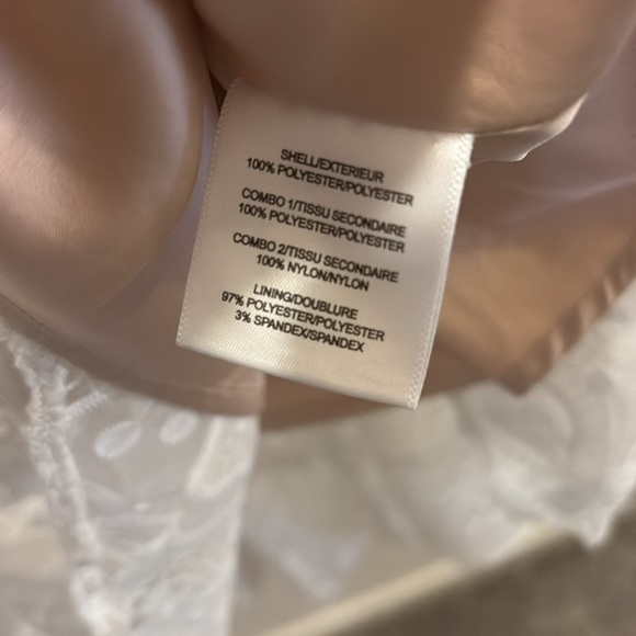 Belle Badgley Mischka Blue and Cream Lace Dress - women’s size 4 - Picture 6 of 9